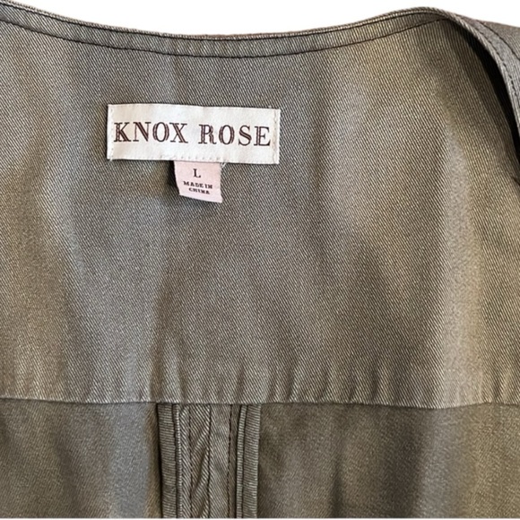KNOX ROSE Embroidered Sleeve Detail, Cinched Waist, Drawstring Jacket Size Large - Picture 7 of 8